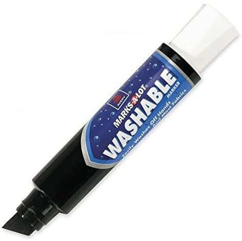 Avery Consumer Products : Jumbo Tip Markers,Washable,Desk Style,Chisel Tip,Black -:- Sold as 2 Packs of - 1 - / - Total of 2 Each - Image 3