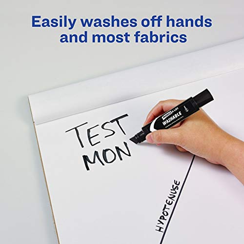 Avery Consumer Products : Jumbo Tip Markers,Washable,Desk Style,Chisel Tip,Black -:- Sold as 2 Packs of - 1 - / - Total of 2 Each - Image 5