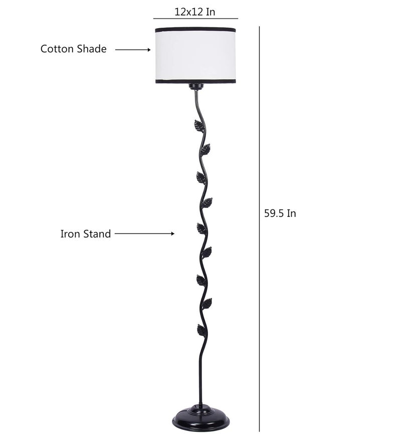 AMDHOME Metal Floor Lamp with Base and Shade Multicolour Pack of 1 Floor Lamp Stand1 Base 1 Shade6 - Image 4