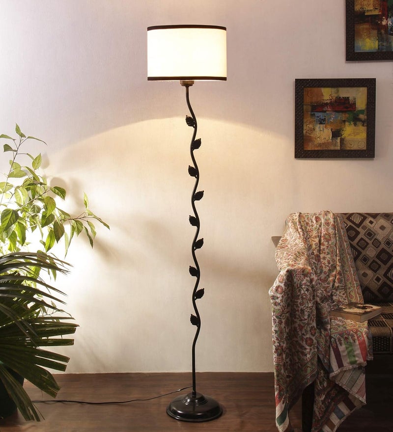 AMDHOME Metal Floor Lamp with Base and Shade Multicolour Pack of 1 Floor Lamp Stand1 Base 1 Shade6 - Image 1