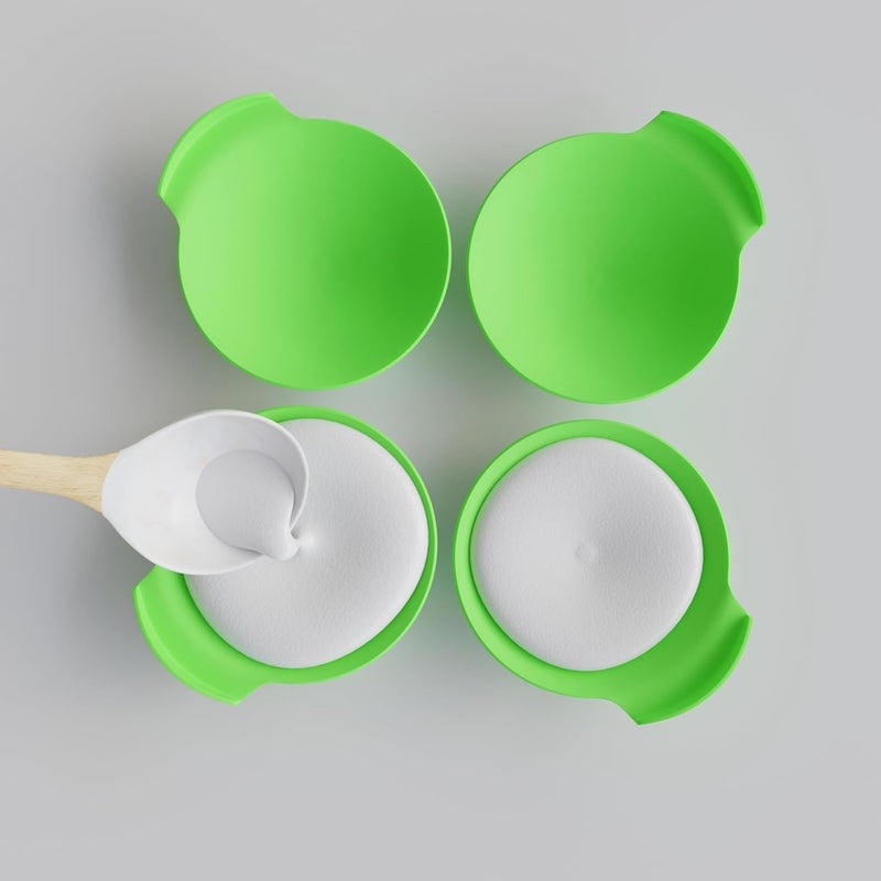 Teneza 4 Pcs Non-stick Silicone Idli Maker, Bpa-free | Temperature Resistant | Silicone Mould | Small Idli Plates | Microwave Safe | Microwave Idli Maker - Image 1