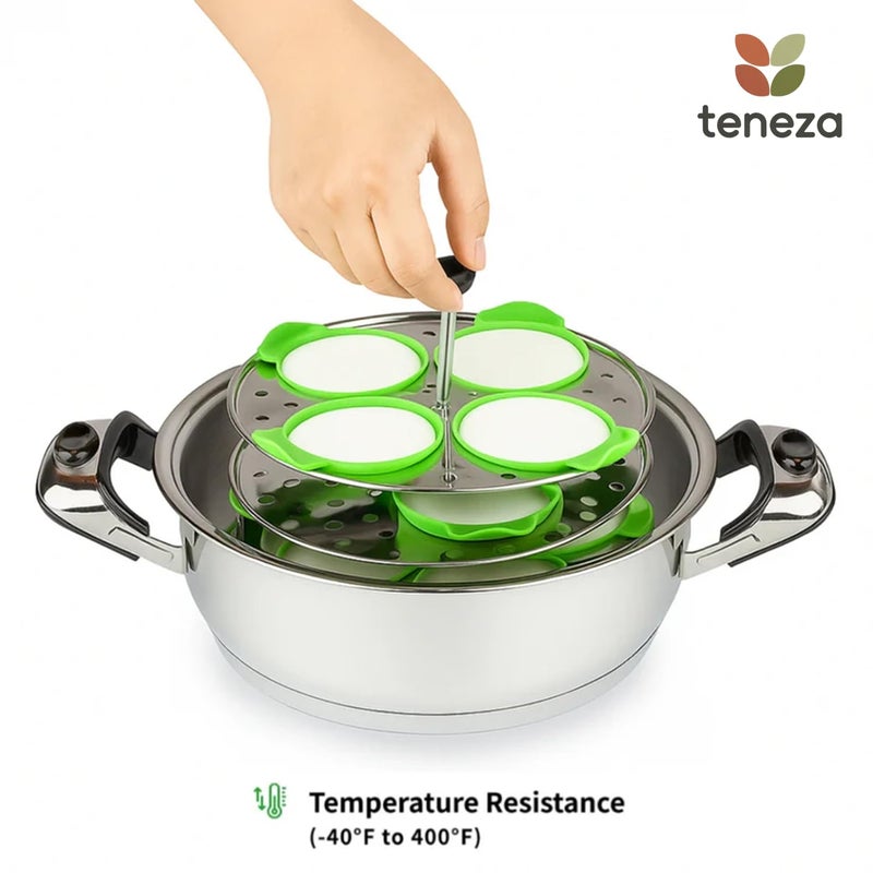 Teneza 4 Pcs Non-stick Silicone Idli Maker, Bpa-free | Temperature Resistant | Silicone Mould | Small Idli Plates | Microwave Safe | Microwave Idli Maker - Image 4