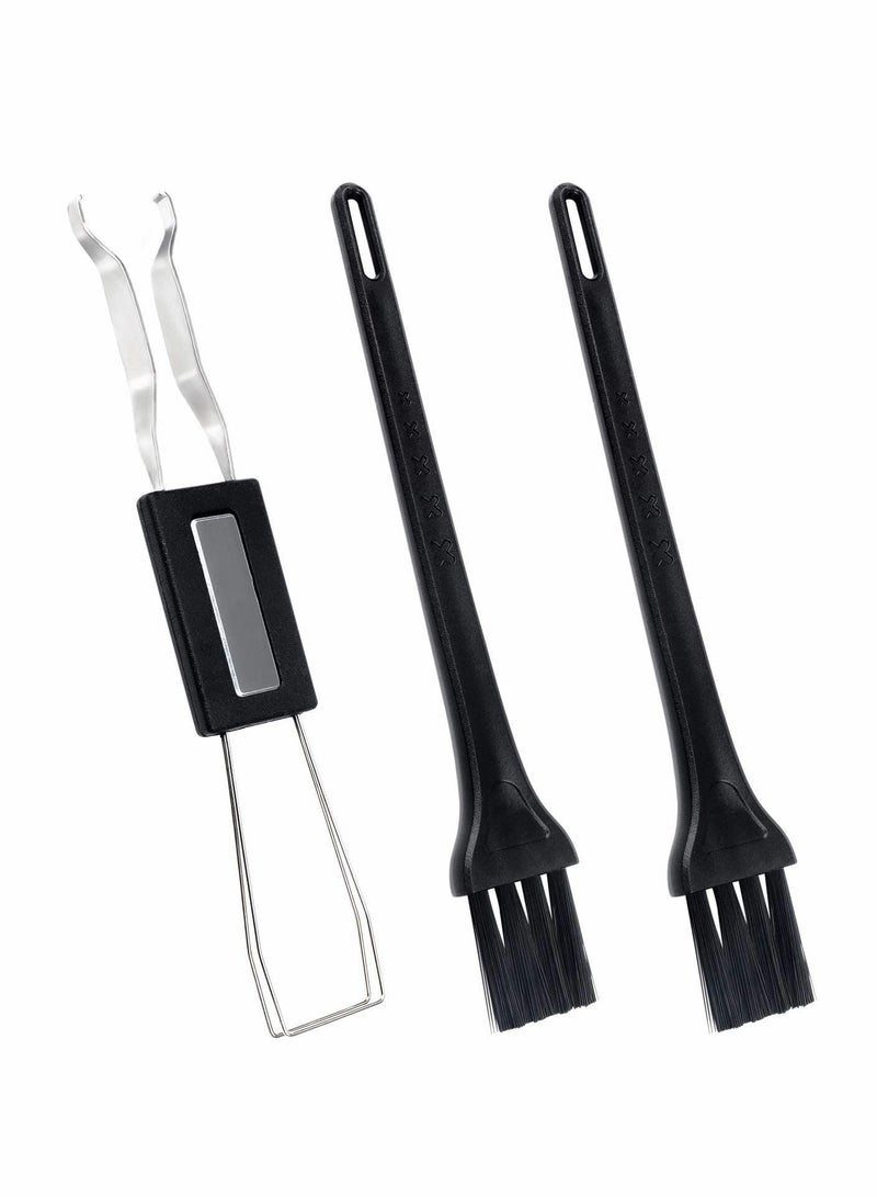 Stainless Steel Keycap Puller Tool with 2 Cleaning Brushes for Mechanical Keyboards - Perfect for Easy Keycap Removal and Maintenance - Image 1