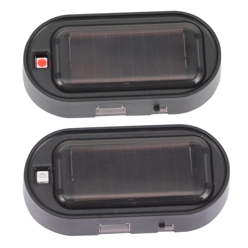 2pcs Solar Car Alarm Light Led Flashing Roof Light Theft Alert Easy Install - Image 2
