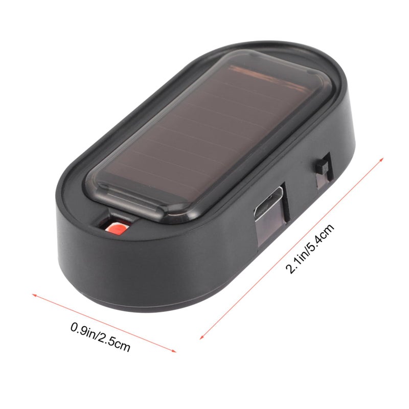 2pcs Solar Car Alarm Light Led Flashing Roof Light Theft Alert Easy Install - Image 3