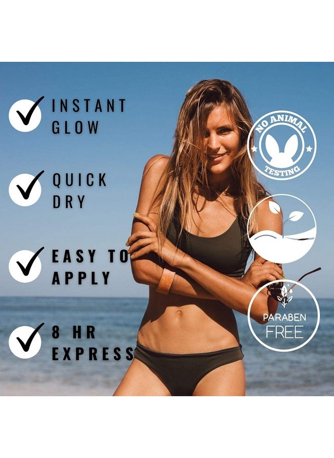 Sun Laboratories by Giesee Sun Laboratories By Giesee Self Tanning Kit with 8 oz Tan Overnight Self Tanning Lotion and 2 oz Sunless Tanning Face Cream - Odorless, Non-Toxic Self Tanner for Fair to Medium Skin  - Image 4