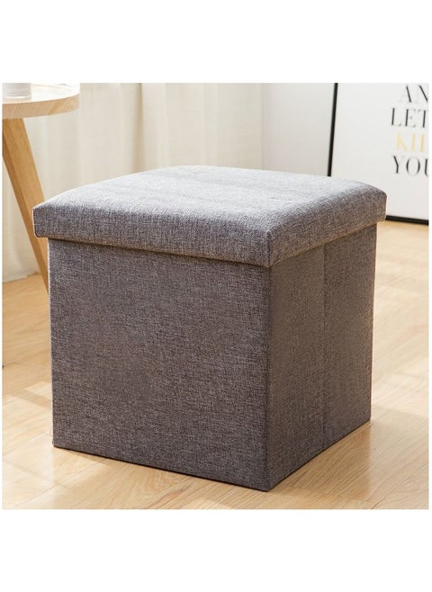Multifunctional Foldable Cube Storage Organizer and Foot Rest Lid Stool Seat Chair with Square Chest Padded