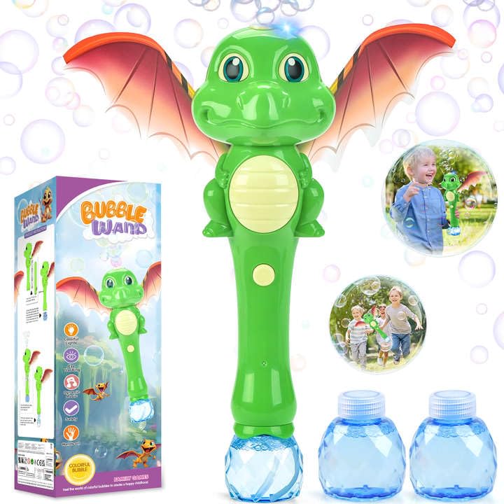 Chridark Dinosaur Bubble Wand Toys for Kids Age 3 4 5 6 7 8 Years Old Bubbles Machine for Kids Toddler Outdoor Toys Gifts Birthday Presents for 3 4 5 6 Year Old Boys Girls - Image 1