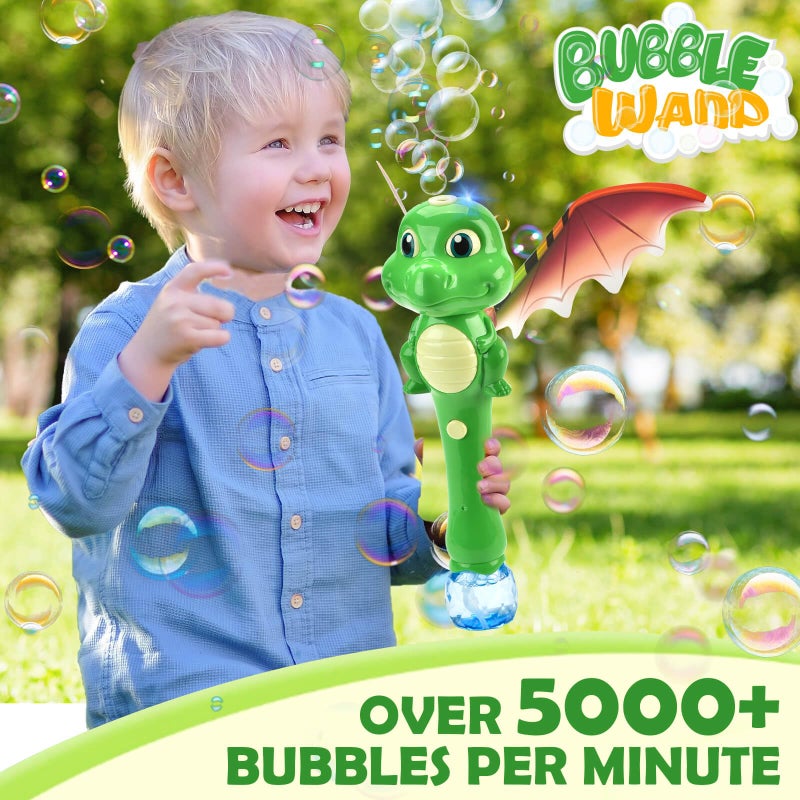 Chridark Dinosaur Bubble Wand Toys for Kids Age 3 4 5 6 7 8 Years Old Bubbles Machine for Kids Toddler Outdoor Toys Gifts Birthday Presents for 3 4 5 6 Year Old Boys Girls - Image 5