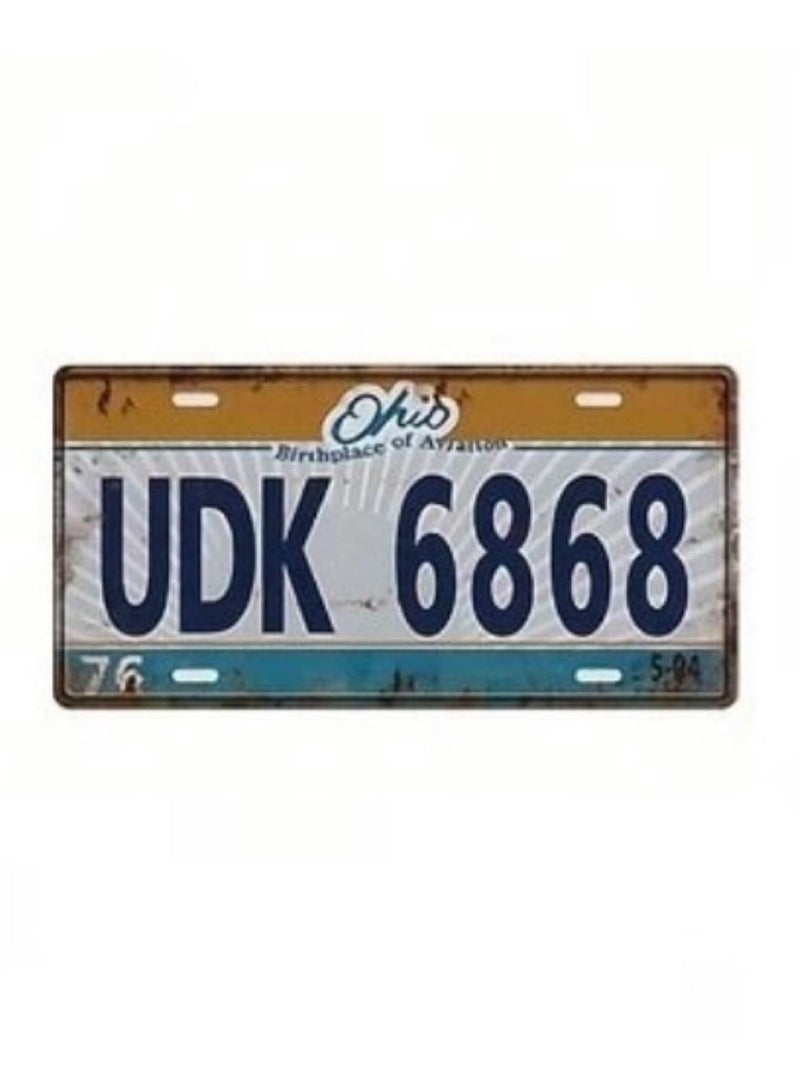 لوحة ترخيص معدنية للسيارة بتصميم كلاسيكي للزينة - Image 1