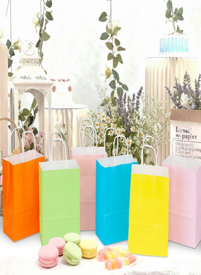 Tlpmsk 36Pcs Gift Bags with Handles, 5.1×3.3×8.5 Inch colorful Kraft Paper Bags, Bulk Small Size, for Party, Favor, Shopping, Wedding, Bakery - Image 5