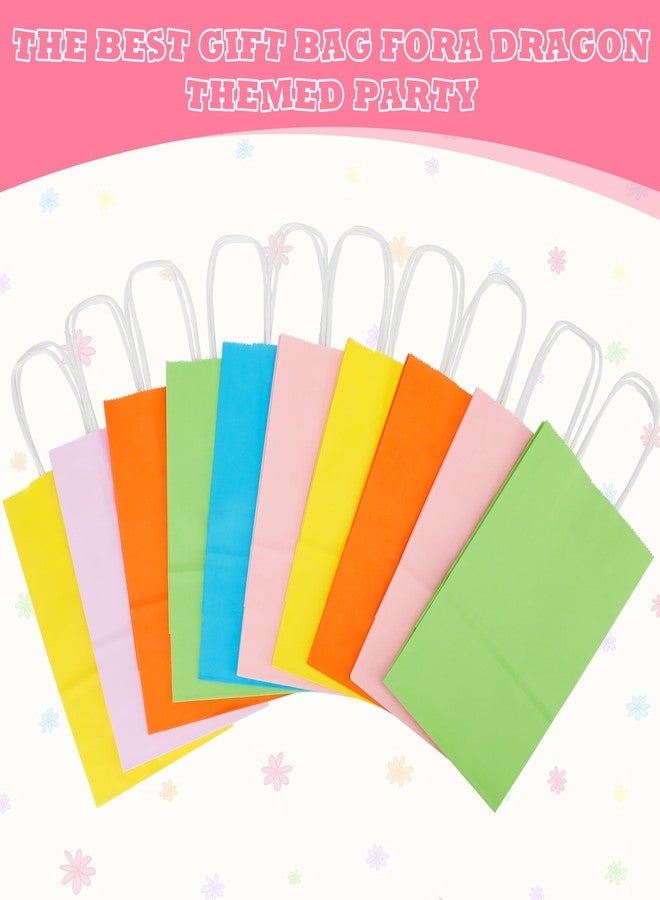 Tlpmsk 36Pcs Gift Bags with Handles, 5.1×3.3×8.5 Inch colorful Kraft Paper Bags, Bulk Small Size, for Party, Favor, Shopping, Wedding, Bakery - Image 4