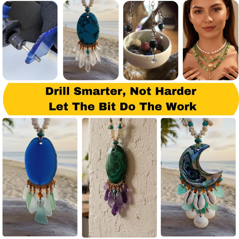 Drilax 30-Pc Diamond Drill Bit Set | 15x 2mm & 15x 3mm | 1/8" Shank Dremel Compatible for Glass, Sea Glass, Gemstones & Lapidary - Image 3