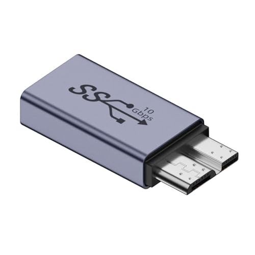 ETZIN 10Gbps USB A Female to USB3.0 Micro B Male External Hard Drive Adapter USB3.1 to Micro B Data Charging Converter, for External Hard SSD Drive, Digital Camera, Phone(Micro, Pack-of-1) - Image 1