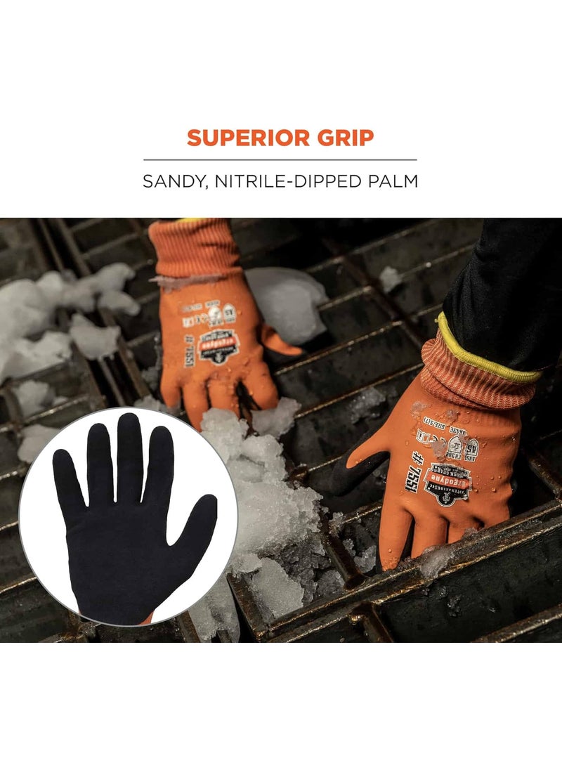 Ergodyne Ergodyne unisex adult ANSI A5 Coated Waterproof CR Gloves Orange Medium Pack of 1 US  - Image 5
