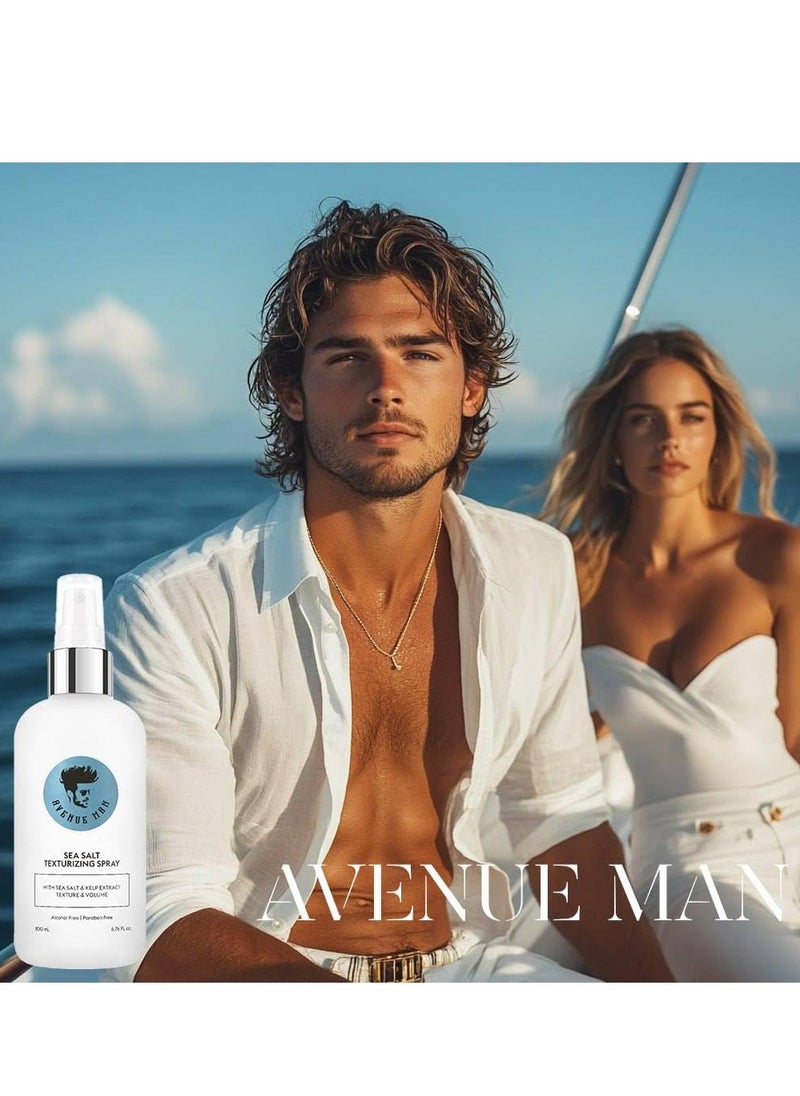 Avenue Man - Avenue Man Sea Salt Texturizing Thickening Spray for Men's Hair - Paraben-Free, Sulfate-Free - 6.76 Fl Oz - Image 1