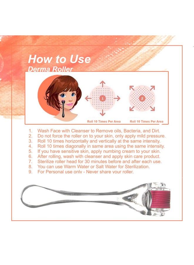 Epyz Transparant Derma Roller With 540 Titanium Alloy Needles (0.5Mm Pink) - Image 4