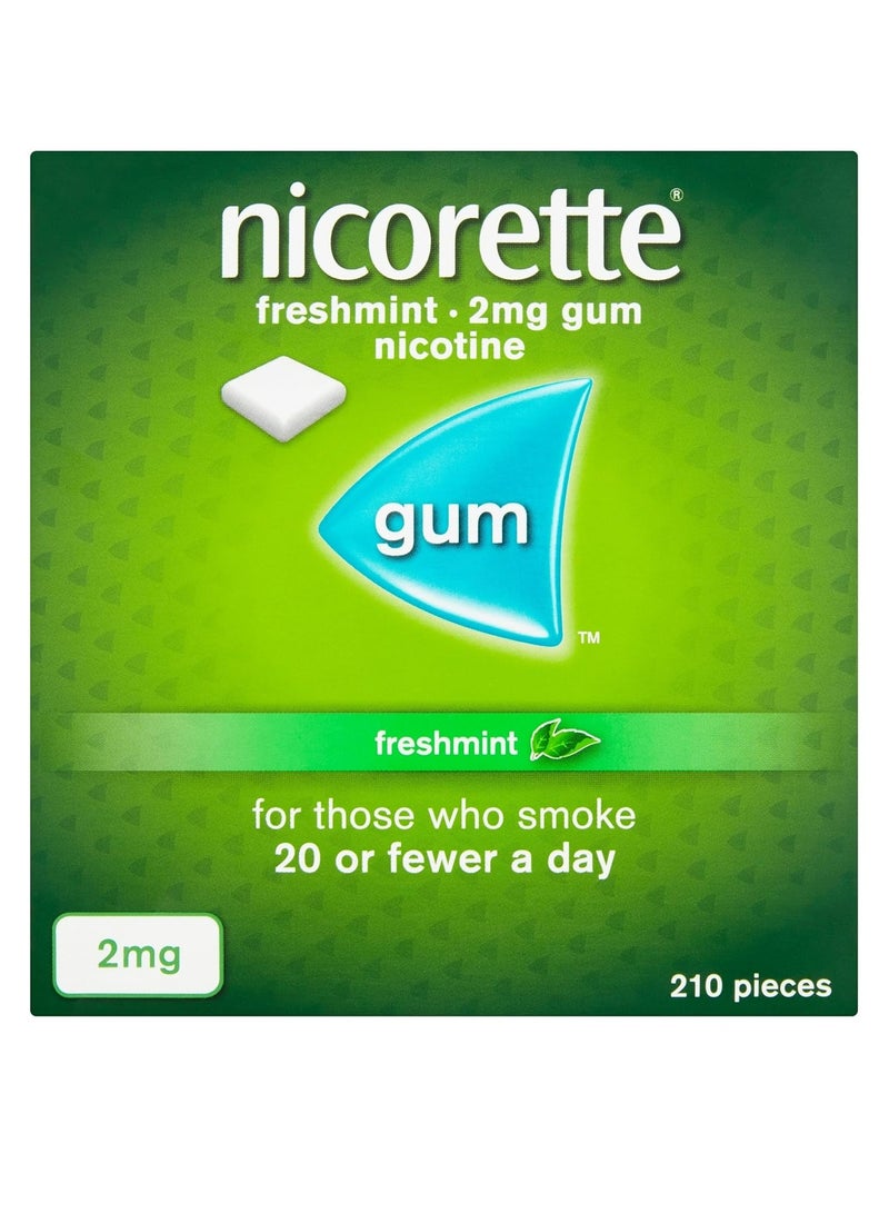 nicorette Nicotine Gum Freshmint 2 Mg 210 Pieces  - Image 1