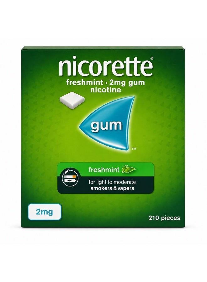 nicorette Nicotine Gum Freshmint 2 Mg 210 Pieces - Image 1