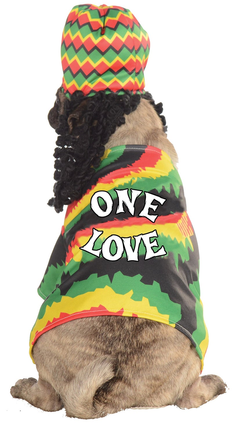 Rubies Rastafarian Pet Costume for Dogs or Cats, Small - Image 2