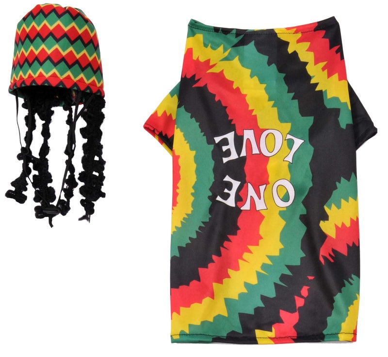 Rubies Rastafarian Pet Costume for Dogs or Cats, Small - Image 3