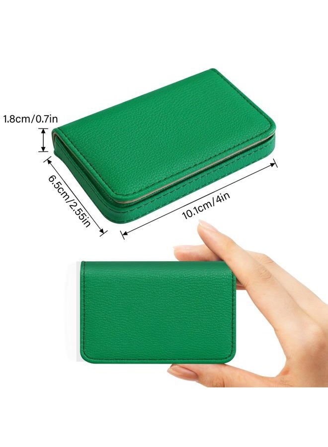 AI-DEE RFID Blocking Wallet - Minimalist Leather Business Credit Card Holder, Dark Green, S, Minimalist - Image 2