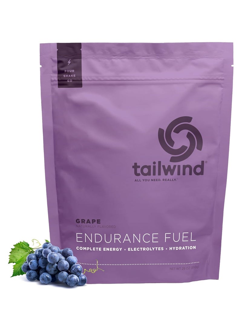 Tailwind Nutrition Endurance Fuel, Electrolyte & Hydration Sports Drink Mix Powder, Grape 50 Servings  - Image 1
