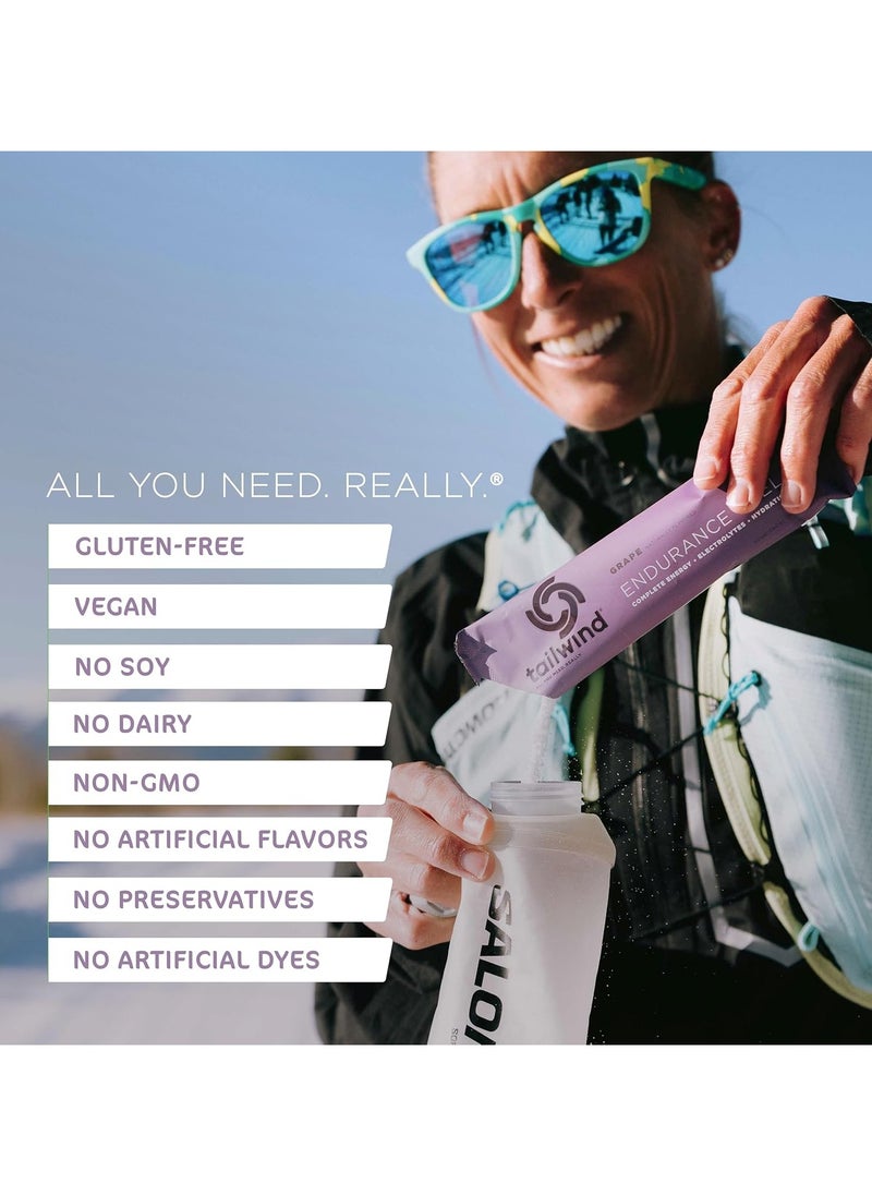 Tailwind Nutrition Endurance Fuel, Electrolyte & Hydration Sports Drink Mix Powder, Grape 50 Servings  - Image 4
