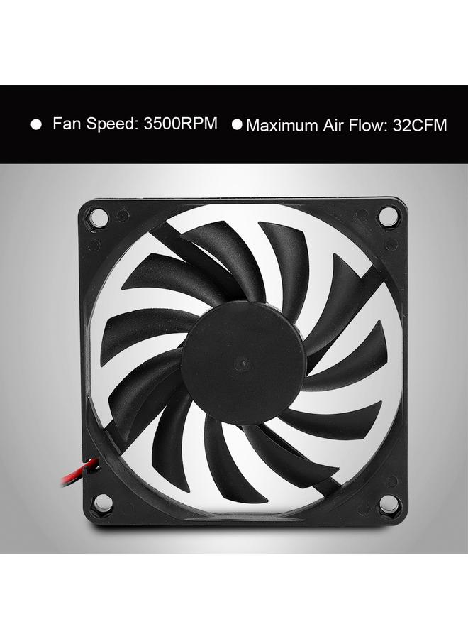 Loquat 2pcs 8cm 12V CPU Cooling Fan CPU Fans Heat Sink Silent Mute Cooler for Computer PC Black  - Image 4