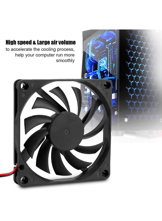 Loquat 2pcs 8cm 12V CPU Cooling Fan CPU Fans Heat Sink Silent Mute Cooler for Computer PC Black  - Image 5