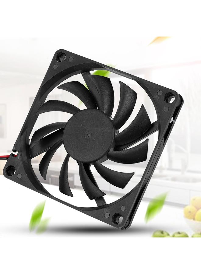 Loquat 2pcs 8cm 12V CPU Cooling Fan CPU Fans Heat Sink Silent Mute Cooler for Computer PC Black  - Image 3