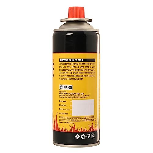 Aerol Portable Butane Gas Canister Flame Can for Camping Stove, Flame Torch, and Welding Fuel Gas (Grade 1001 300GM) - Image 2