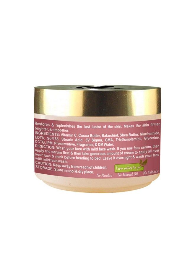 Urbaano herbal Vitamin C Night Cream Glow With Natural Bakuchiol (Retinol) & Niacinamide Skin Brightening Daily Facial Moisturizer For Women & Men (50 Gm) - Image 3