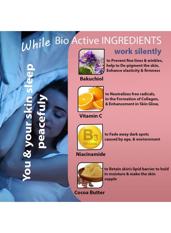 Urbaano herbal Vitamin C Night Cream Glow With Natural Bakuchiol (Retinol) & Niacinamide Skin Brightening Daily Facial Moisturizer For Women & Men (50 Gm) - Image 5