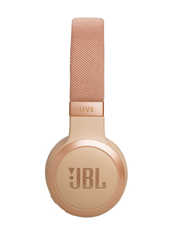 JBL Live 670NC Wireless On-Ear Headphones With True Adaptive Noise Cancelling Beige - Image 3