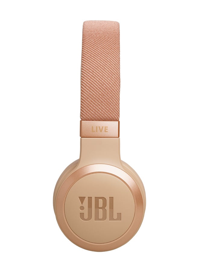 JBL Live 670NC Wireless On-Ear Headphones With True Adaptive Noise Cancelling Beige - Image 2