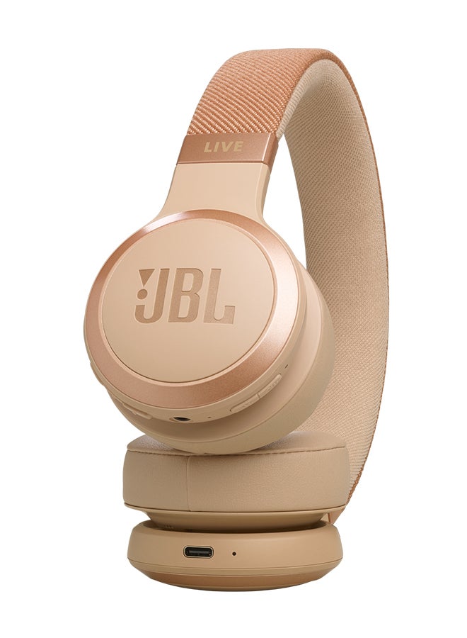 JBL Live 670NC Wireless On-Ear Headphones With True Adaptive Noise Cancelling Beige - Image 5