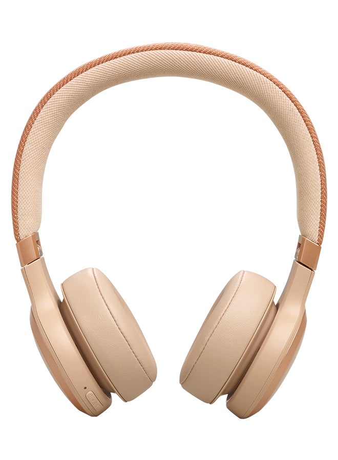 JBL Live 670NC Wireless On-Ear Headphones With True Adaptive Noise Cancelling Beige - Image 1