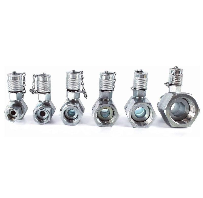 SINOCMP ORFS 6 Pack Hydraulic Swivel Run Tees Connector Tester Coupling Set for Excavator Construction Machinery Hydraulic System - Image 4