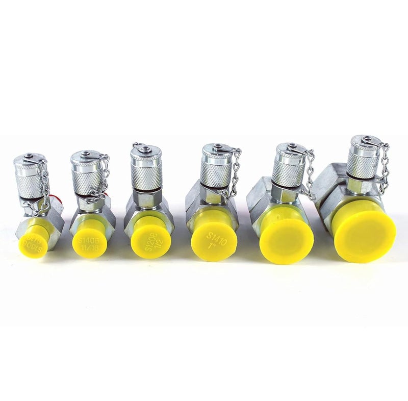 SINOCMP ORFS 6 Pack Hydraulic Swivel Run Tees Connector Tester Coupling Set for Excavator Construction Machinery Hydraulic System - Image 2