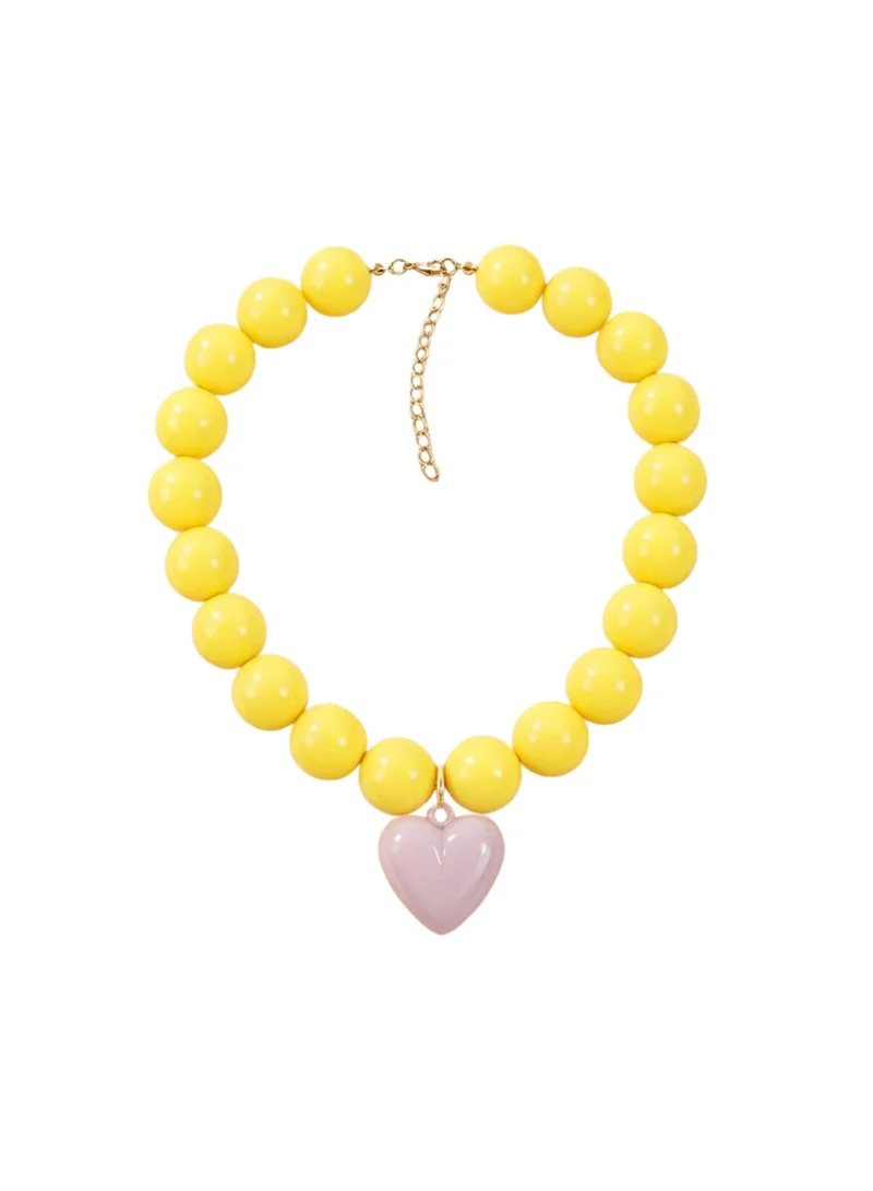 Sosha Elegance Sunshine Yellow Chunky Bead Necklace