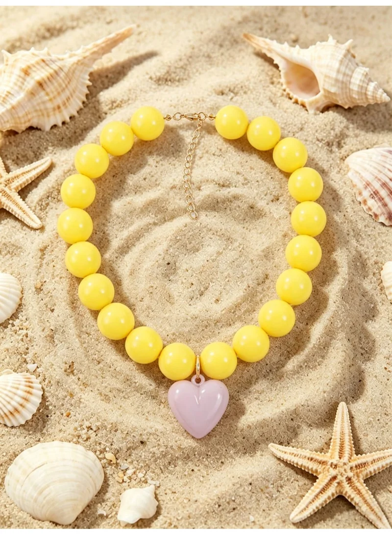 Sosha Elegance Sunshine Yellow Chunky Bead Necklace