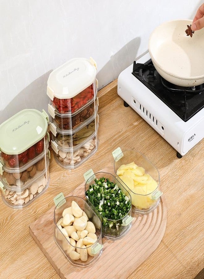 MITVIK 4-Layer Stackable Condiment Containers with Airtight Lids – Leak-Proof Storage Box for Spices, Sauces, Snacks & Fruits – Travel-Friendly Kitchen Organizer - Image 3