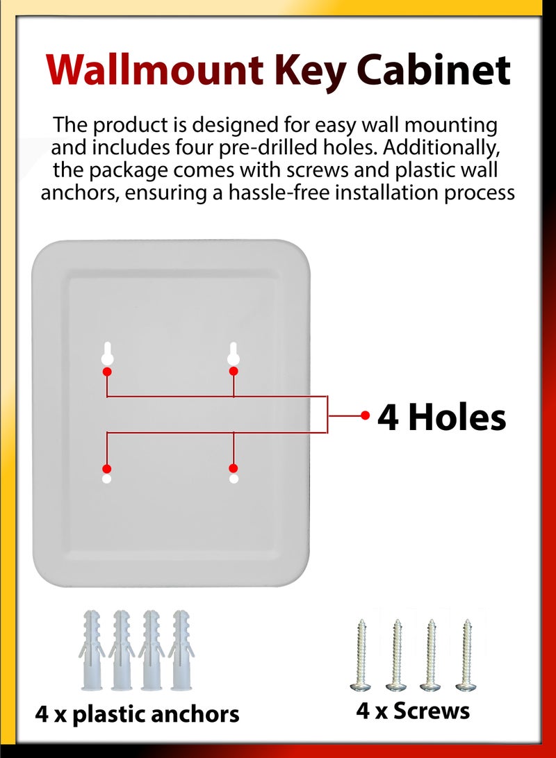 دي بلو 48 صندوق حامل مفاتيح خطاف مثبت على الحائط مفتاح معدني آمن مع علامات التسمية مكتب المنزل تخزين مفتاح منظم خزانة مفتاح خزانة منزل حافظة مفاتيح السيارة إدارة قفل أمان - Image 2