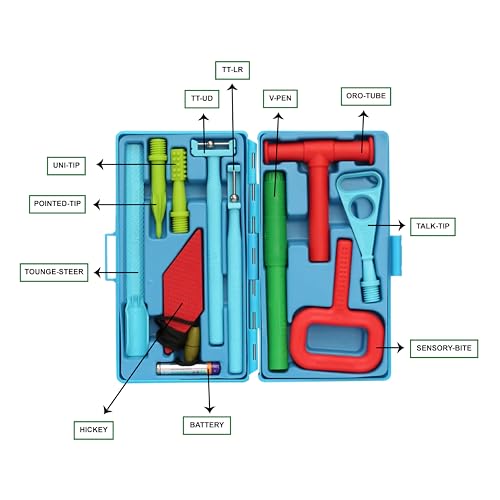 SPEECHGEARS Special Kit, Sensory Integration Tools, Speech Tools, Feeding Tools, V-Pen, Uni-Tip, Pointed-Tip, Talk-Tip, TT-LR, TT-UD, Tongue-Steer, Hickey, Sensory-Bite, Oro-Tube (Hard Green) - Image 5