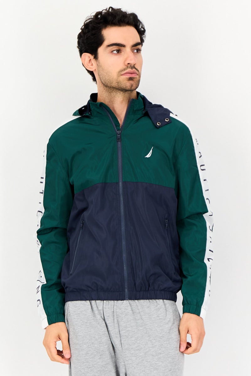 NAUTICA جاكيتات خارجية للرجال بأكمام طويلة وقبعة، متعددة الألوان - Image 1