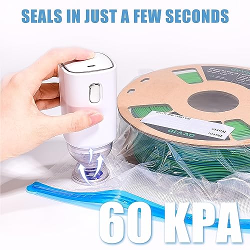 OVVNYXE OVV3D Filament Storage Bags 30pcs, Plus Size 32X34cm 3D Printer Filament Storage Bags Vacuum Sealed Kit with 30 Desiccants, Auto Pump,Perfect for 3D Filament Storage or Using After Filament Dryer Box - Image 4