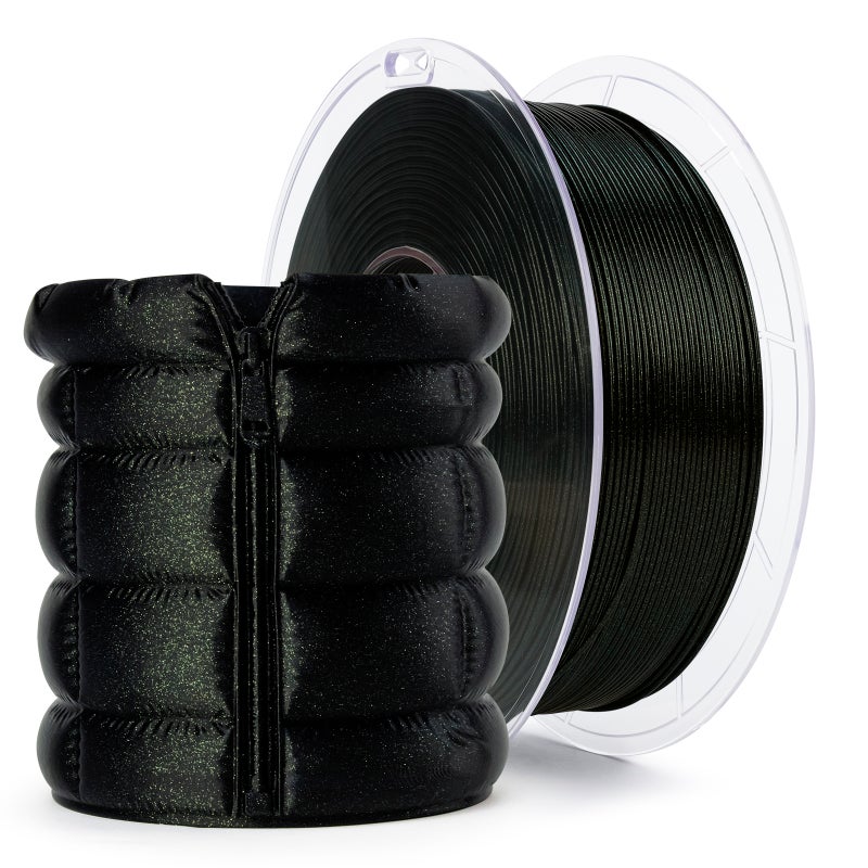 ZIRO FAIRY GREEN Glitter Twinkling PLA Firefly Series Filament 1.75mm 1kg/2.2lb Spool, - Image 1
