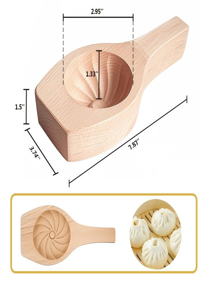 NUTSFLOW DIY Wooden Mooncake & Steamed Bun Molds - Flower Shape Baozi Dumpling Maker, Wooden Pastry & Cookie Cutter for Baking, Mid-Autumn Festival & Kitchen Use - Image 3
