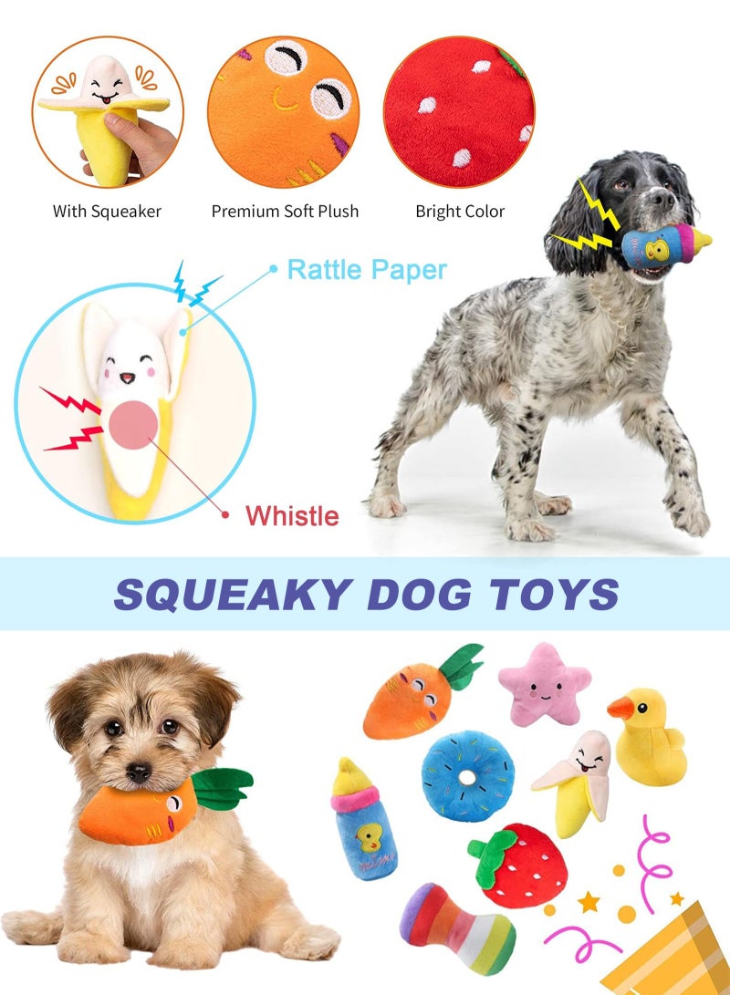 أوربازار لعبة حيوانات أليفة من حبل قطني للكلاب، عبوة من 12 لعبة تصدر صريرًا للكلاب، ألعاب مضغ للكلاب للجراء، ألعاب محشوة مع تفاعل للكلاب الأليفة، ألعاب مضغ متينة للجراء للتسنين، ألعاب مضغ طبيعية، لعبة للكلاب - Image 3